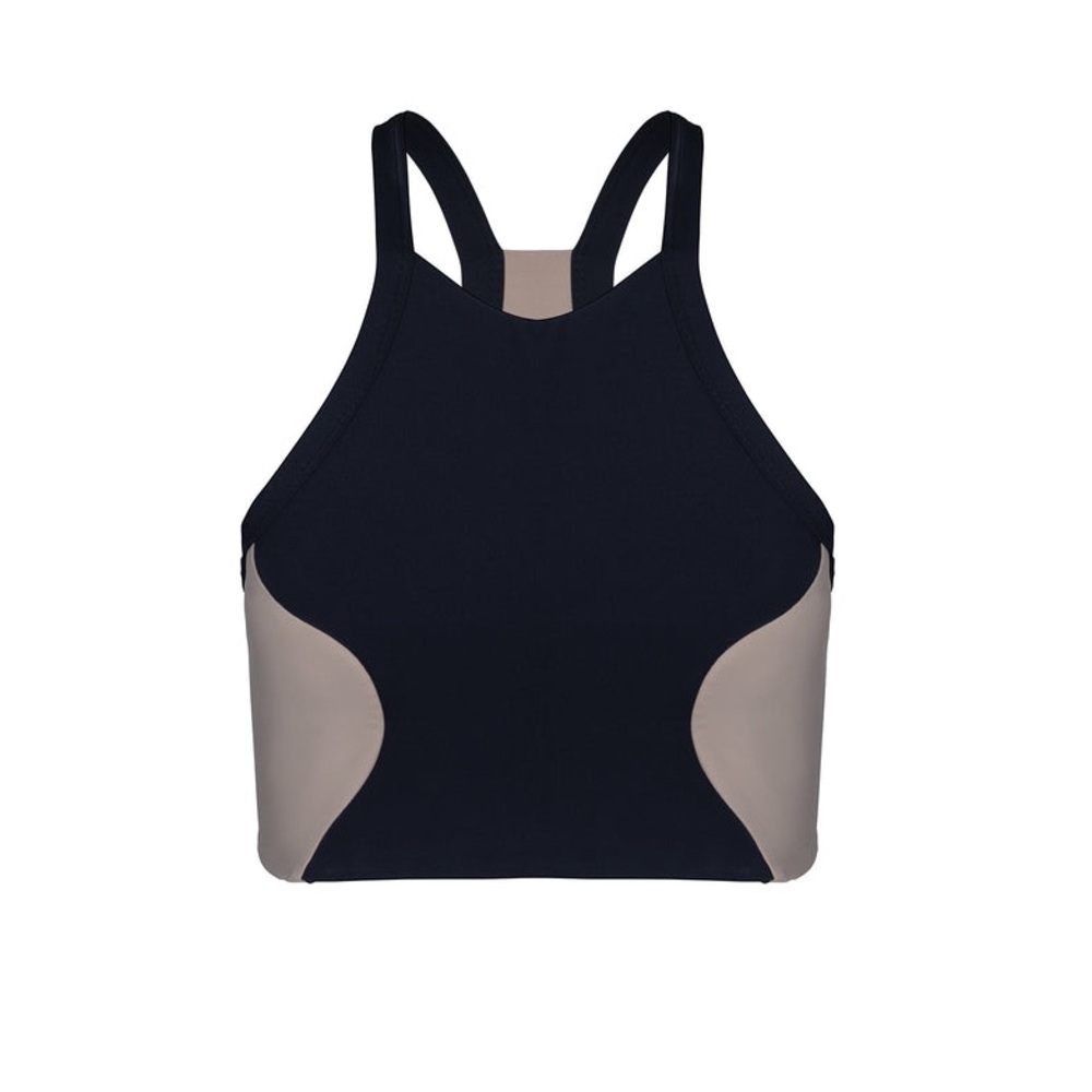 Port De Bras Black and Tan Sports Bra